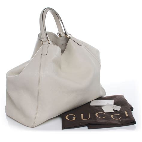Gucci Leather Large Soho Shoulder Bag Off White 47726