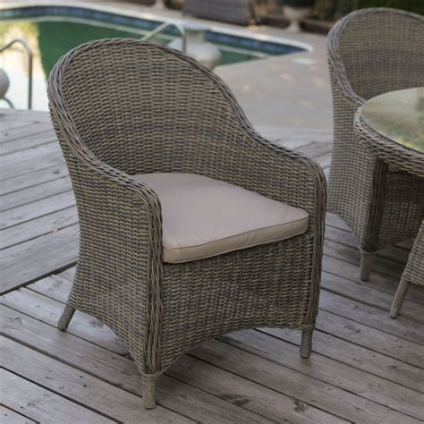 Mingle All Weather Wicker Patio Dining Chair Set Of 2 Wicker Dining