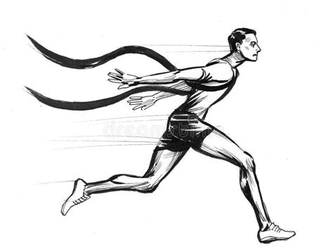 Sprinter Finishing Run Stock Vector Illustration Of Sport 2539636