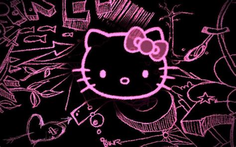 Black And Pink Hello Kitty Wallpapers - Wallpaper Cave