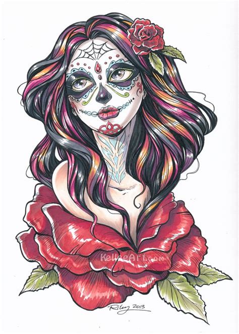 Catrina Dibujo A Color Images And Photos Finder