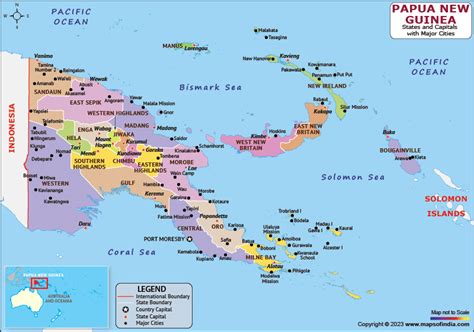 Papua New Guinea Map Hd Political Map Of Papua New Guinea To Free