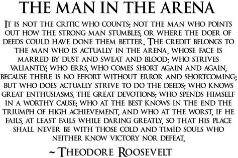 Man In The Arena Inspiring Poem Print Inspirational Office Etsy