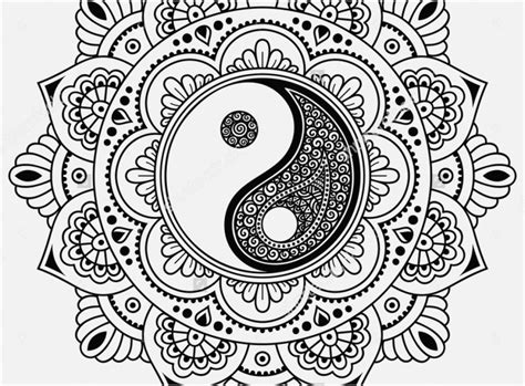 Printable Coloring Pages Yin Yang Concept Yin Yang Coloring Pages Images