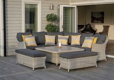A table setting you can decorate without worry of formalities. Bramblecrest Monterey 8 Seat Casual Dining Set with ...