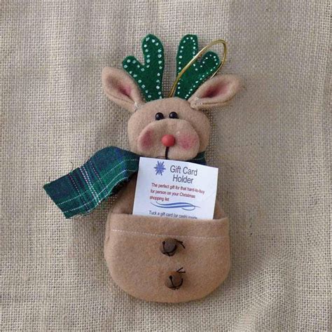 Reindeer Christmas Gift Card Holder Tree Ornament Christmas Gift Card