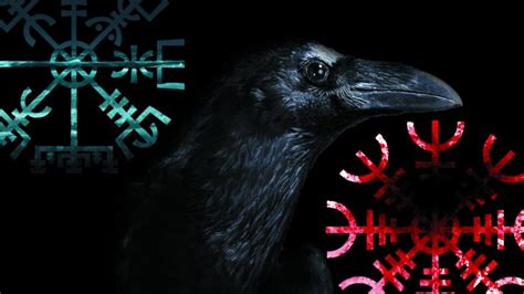 Vegvísir Crow Aegishjalmur Vikings Hd Wallpapers Desktop And