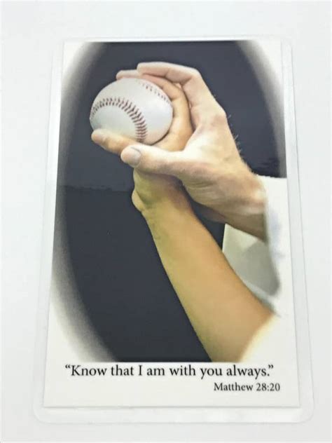 Baseball Laminated Prayer Card
