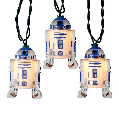 Kurt Adler 10 Light Star Wars R2d2 Christmas Light Set Star Wars