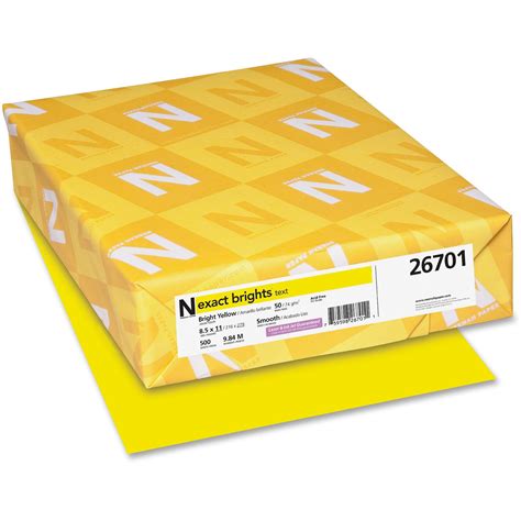 Exact Wau26701 Brights Color Paper 500 Pack Bright Yellow