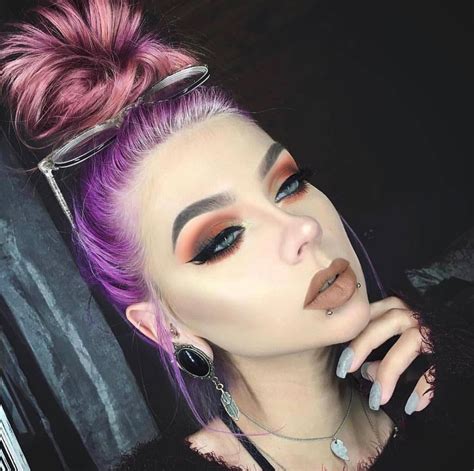 Pin By Sheri Lynn On Creepy Girls ‍♀️ Unusual Hair Colors Makeup Looks Halloween Face Makeup