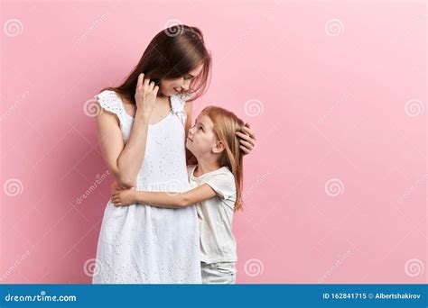 Happy Little Girl Hugging Her Favourite Mother Stock Image Image Of