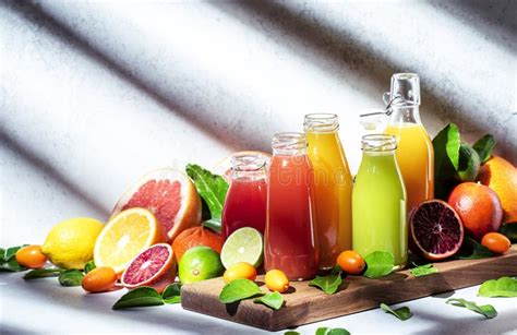 Summer Beverages Citrus Fruit Juices Fresh And Smoothies Food
