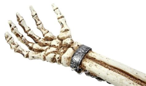 Skull Prison Ossuary Shackled Skeleton Hand Back Scratcher Figurine 15
