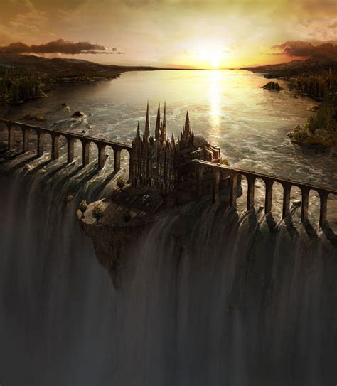 Waterfall Castle By Frederic St Arnaud Fantasy Castle Fantasy