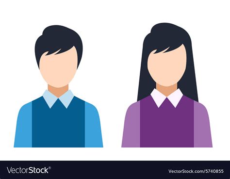 Man And Woman Silhouette Icons Royalty Free Vector Image