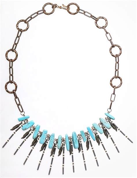 Turquoise Tribal Statement Necklace By Sarareynoldsjewelry On Etsy