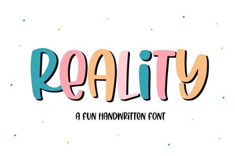 Reality Fun Handwritten Font Fonts Creative Market