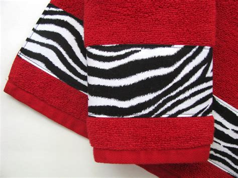 Red And Black Zebra Bath Towels Bathroom Towels Bath Towel