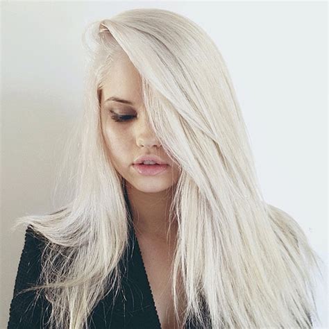 Debby Ryan Straight Platinum Blonde Side Part Hairstyle Steal Her Style