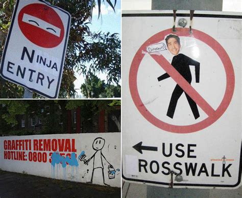 Signs Improved By Hilarious Graffiti Artists Daily Star