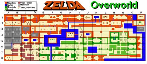 Original Legend of Zelda NES map | Zelda