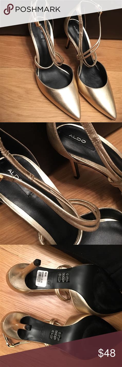 Women's jerayclya ankle strap, block heel sandal. Gold heel | Gold heels, Heels, Aldo shoes