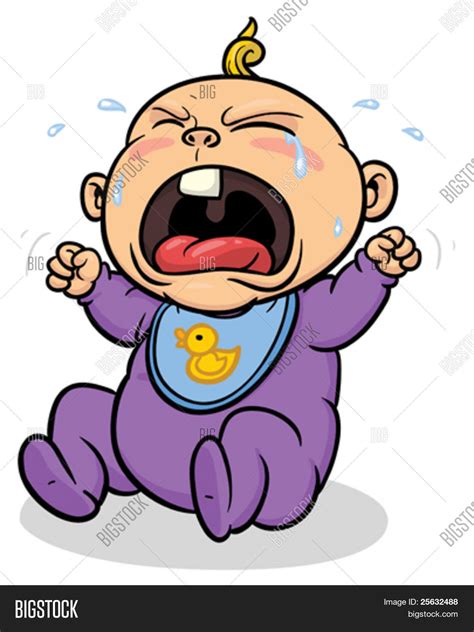 Cartoon Baby Crying Vector And Photo Bigstock