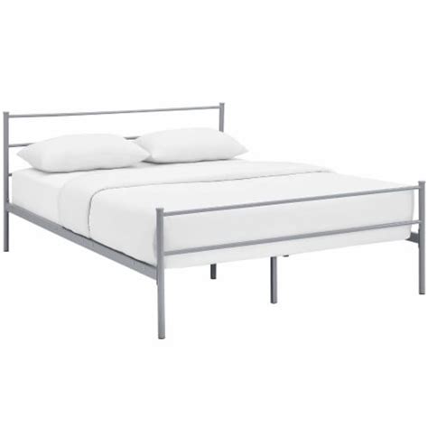 Alina Full Platform Bed Frame Gray 1 Kroger