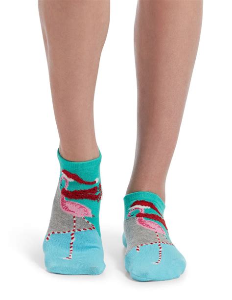Hue Womens 2 Pack Footsie Socks T Box Fa La La Believing Holiday Christmas Ebay