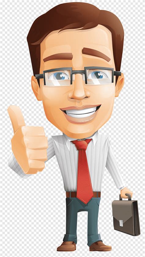 Free Download Cartoon Character Businessperson Thinking Man People Fictional Character Png