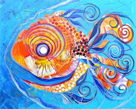Expressive Abstract Fish Art Design From J Vincent Scarpace