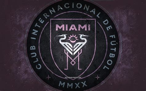 Inter Miami Cf American Soccer Team Pink Stone Background Inter