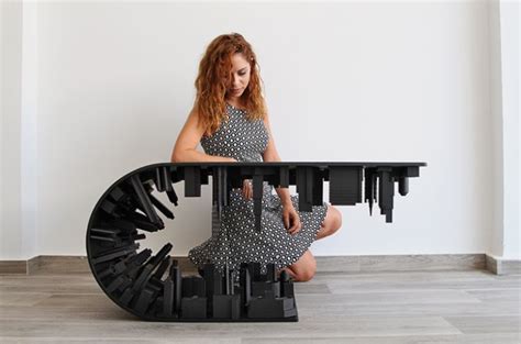 inception inspired wave city coffee table goes all black