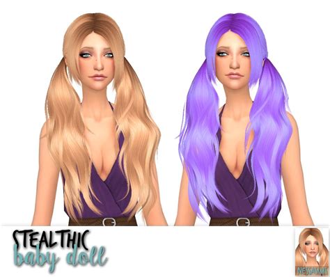 Nessa Sims Stealthic`s Baby Doll Summer Haze And Temptress Hairs