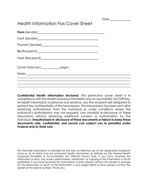 Hipaa Fax Cover Sheet A Secure Guide And Free Templates Mfax