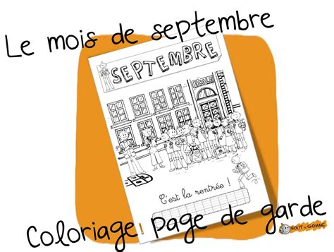 Mois de septembre  coloriage  Mois de septembre, Bout de gomme, Coloriage