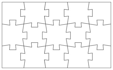 Blank jigsaw puzzle template amazing e a 30 unique pics puzzle. Jigsaw-Puzzle-Template-15-Pieces - Tim's Printables