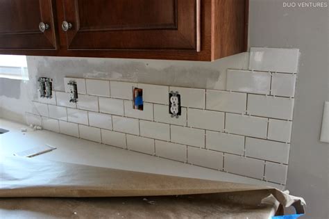 Duo Ventures Kitchen Makeover Subway Tile Backsplash Installation