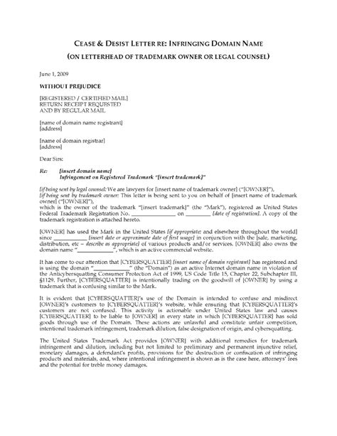 trademark infringement cease and desist letter template tourespo within cease and desist letter