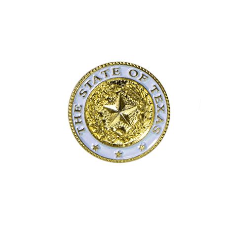 Texas State Seal Gold Tone Lapel Pin