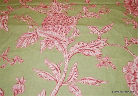 Wb30 Modern Yet Traditional Toile Bright Rose Pink Flowers Floral On