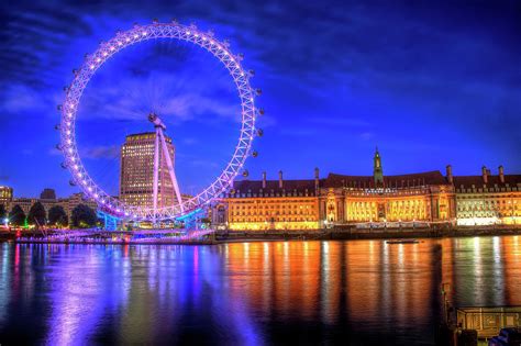 London Eye At Night Photograph By Sharon Ann Sanowar Fine Art America