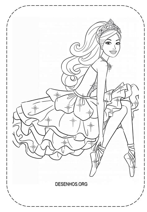 25 Desenhos Da Barbie Bailarina Para Colorir E Imprimir