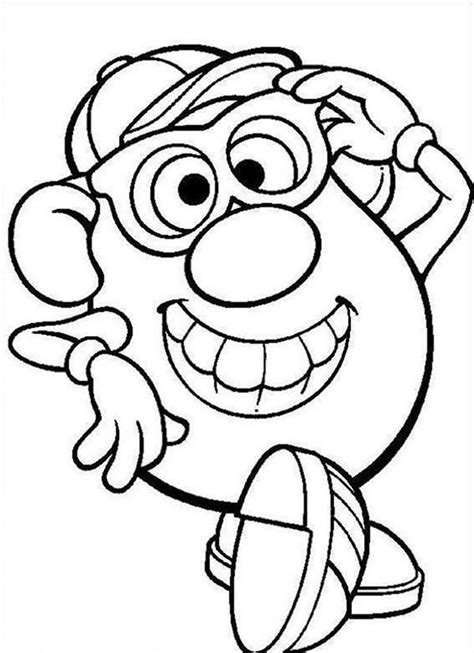It consists of a plastic head in the shape of a potato (colloquially called potato) and several. Mr Potato Head Coloring Page - Coloring Home