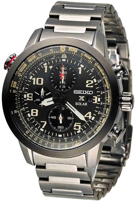 seiko ssc419 prospex x solar chronograph black ion stainless men s watch seiko amazon ca watches