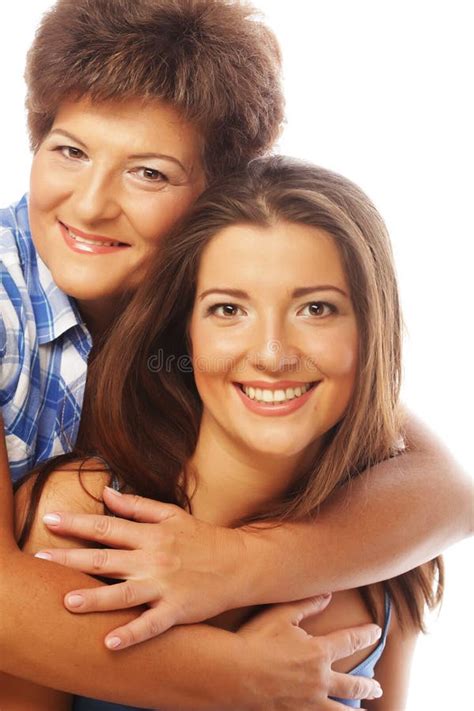 Portrait Of Daughter Embracing Her Mother Stock Image Image Of