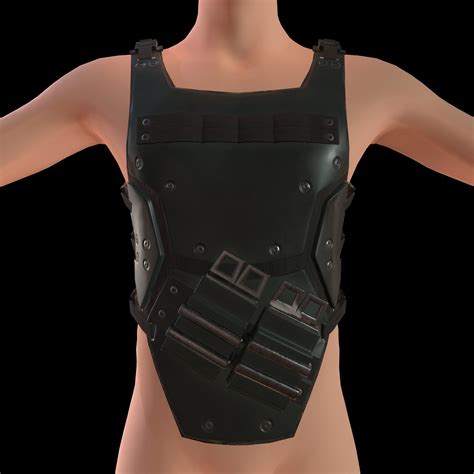 3d Model Body Armor Vr Ar Low Poly Cgtrader