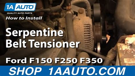 How To Replace Serpentine Belt Tensioner Ford 1992 96 F150 F250 F350