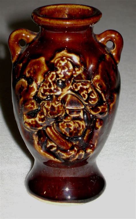 Continue shopping proceed to checkout. Vintage Brown Glaze Porcelain Art Pottery Urn Vase ...
